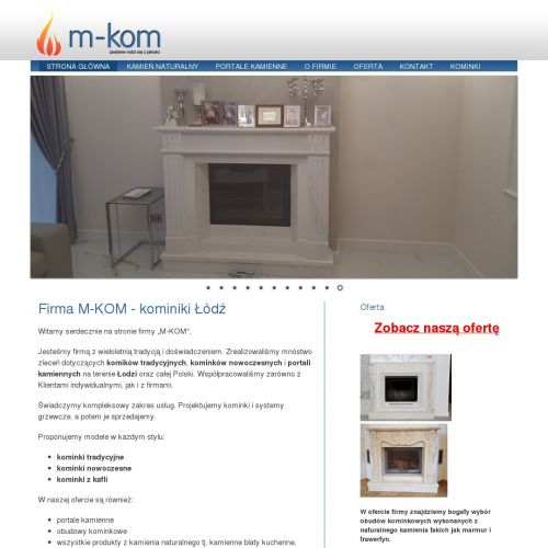 Łódź - kominki z marmuru nowoczesne