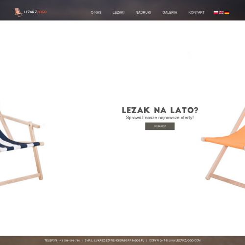 Kraków - składane leżaki reklamowe na zamówienie