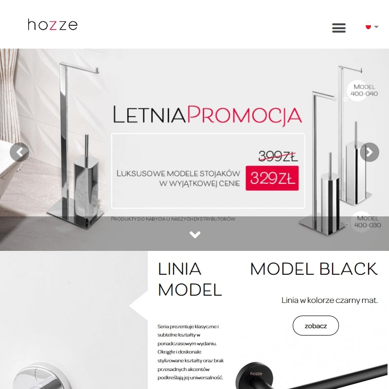 Stojak na papier toaletowy i szczotkę