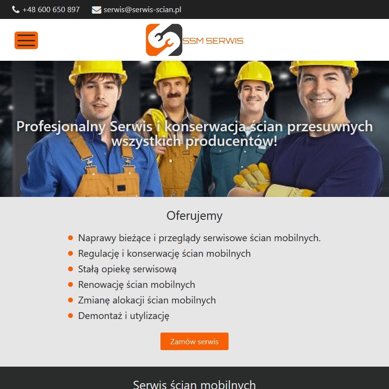 Naprawa ścian mobilnych w Warszawie