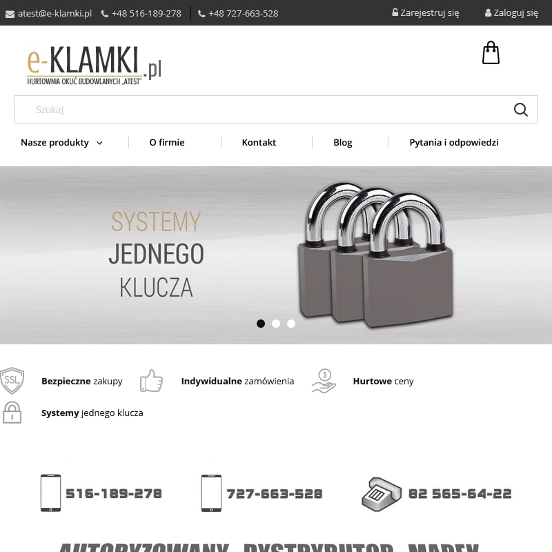 Wkładka system jednego klucza