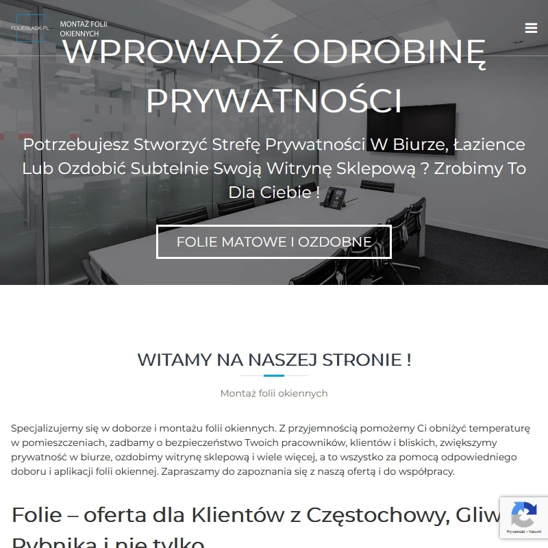 Częstochowa - oklejanie witryn śląsk