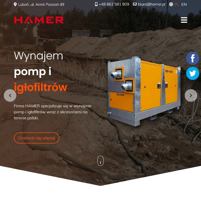 Wynajem pomp zatapialnych