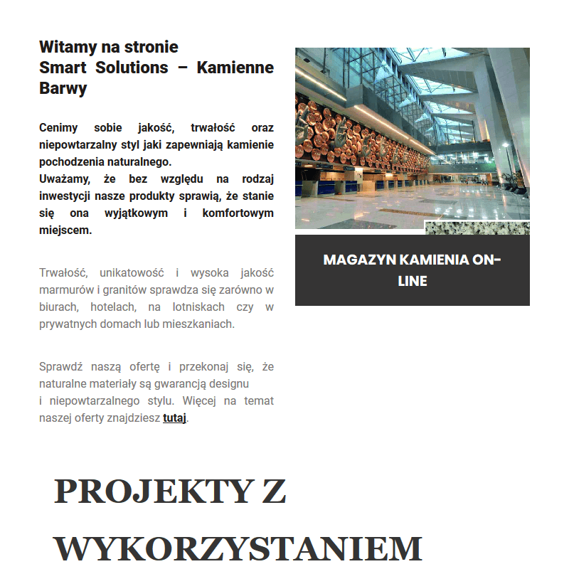 Granit architektoniczny - Warszawa