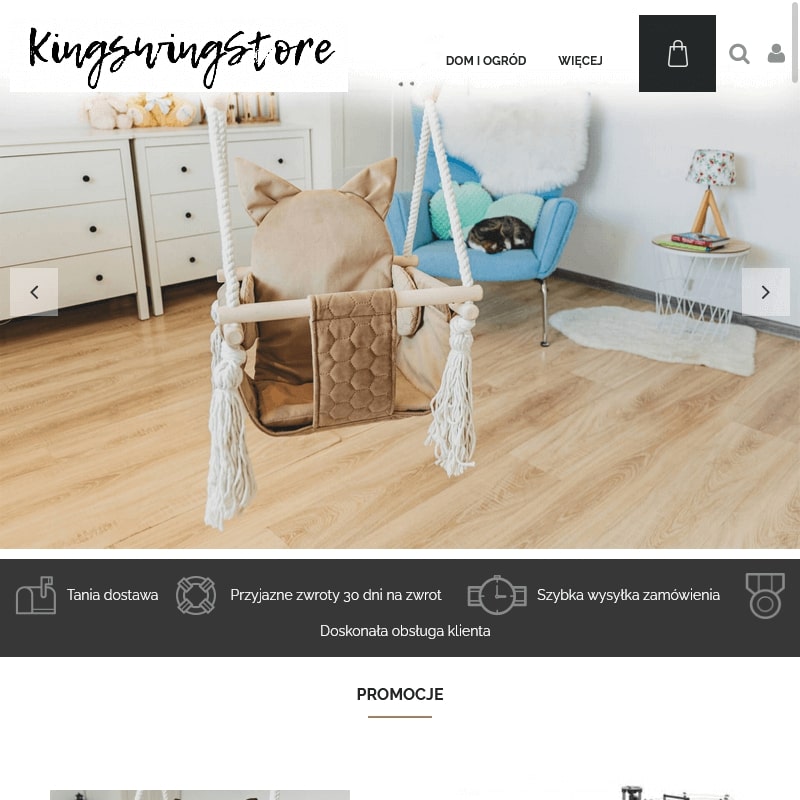 Huśtawka podwieszana dla dzieci