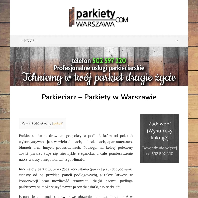 Warszawa - cyklinowanie parkietu