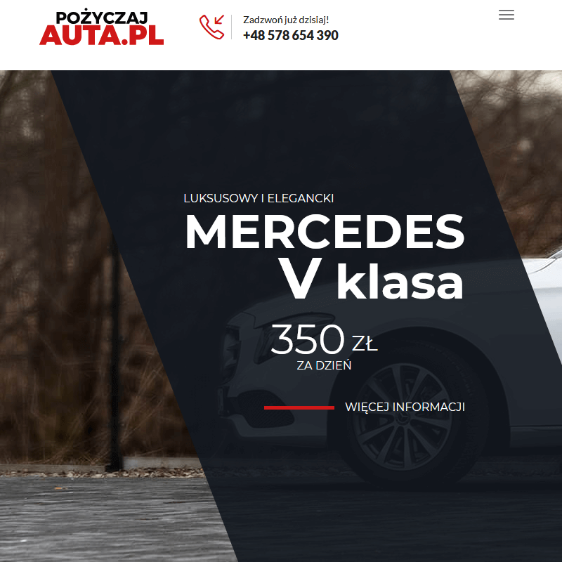 Wrocław - wypożyczalnia mercedes v klasa Brzeg Dolny