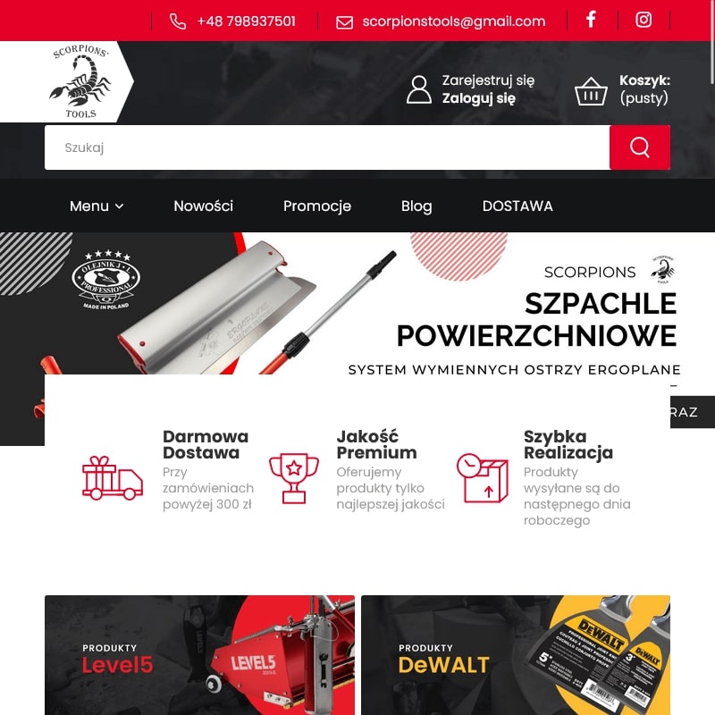 Szpachla do narożników wewnętrznych